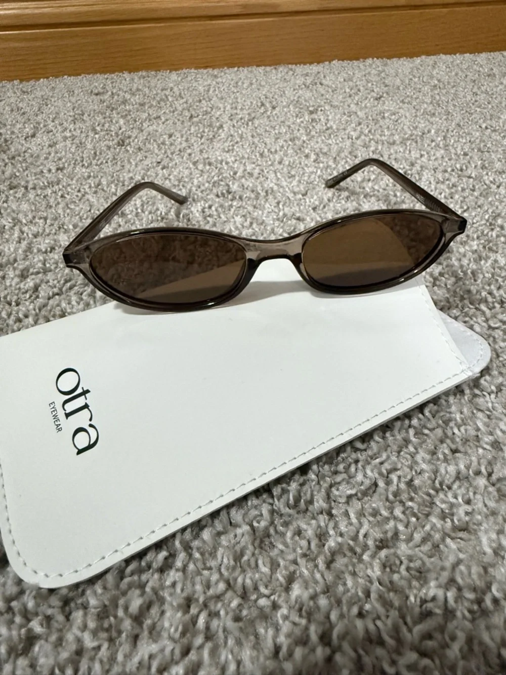 Otra Hazel Sunglasses in Translucent Brown Frame with Dark Brown Lenses